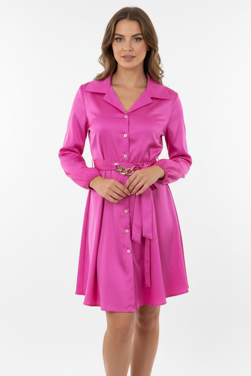 Elegant long-sleeve mini dress