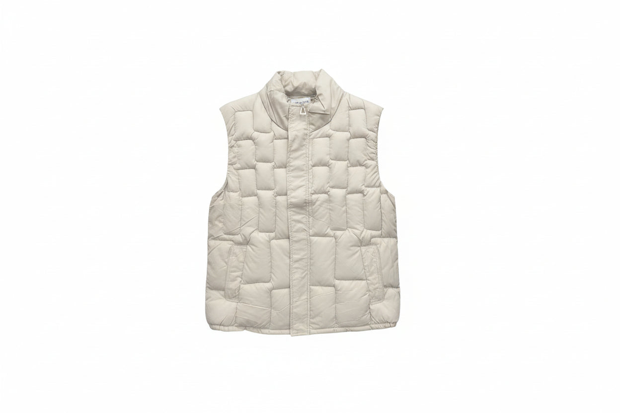 lightweight quilted sleeveless gilet