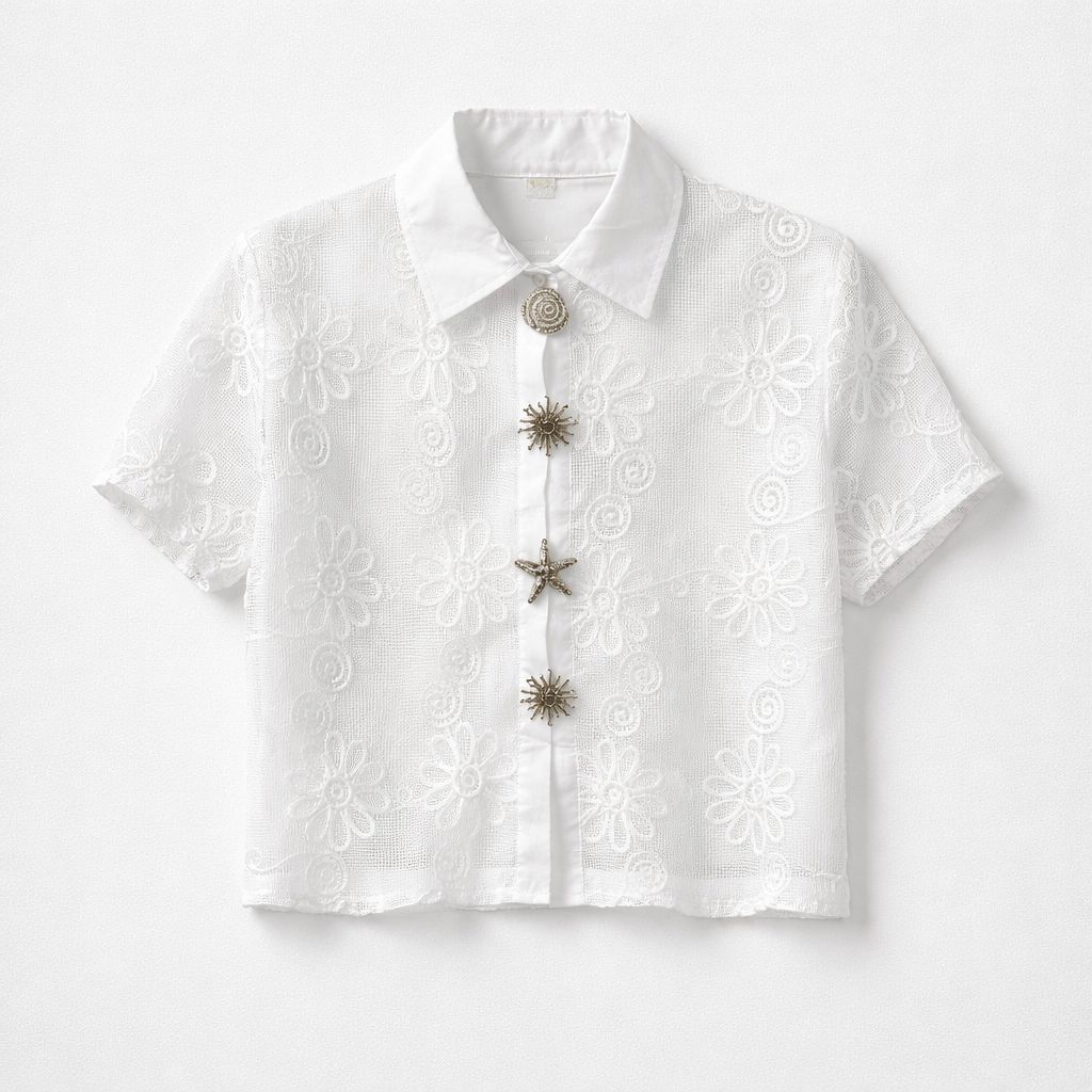 Celestial Summer Lace Blouse