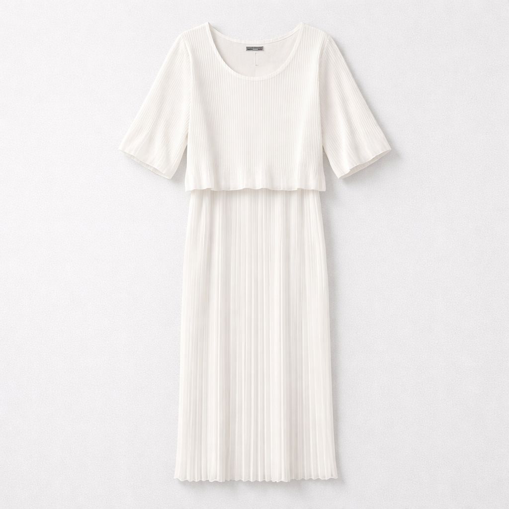 Vibrant Pleated Overlay Dress